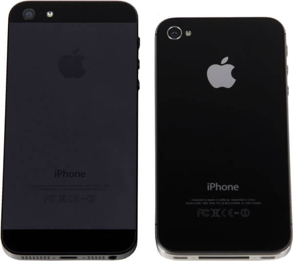 iPhone 5 black and white vs iPhone 4S